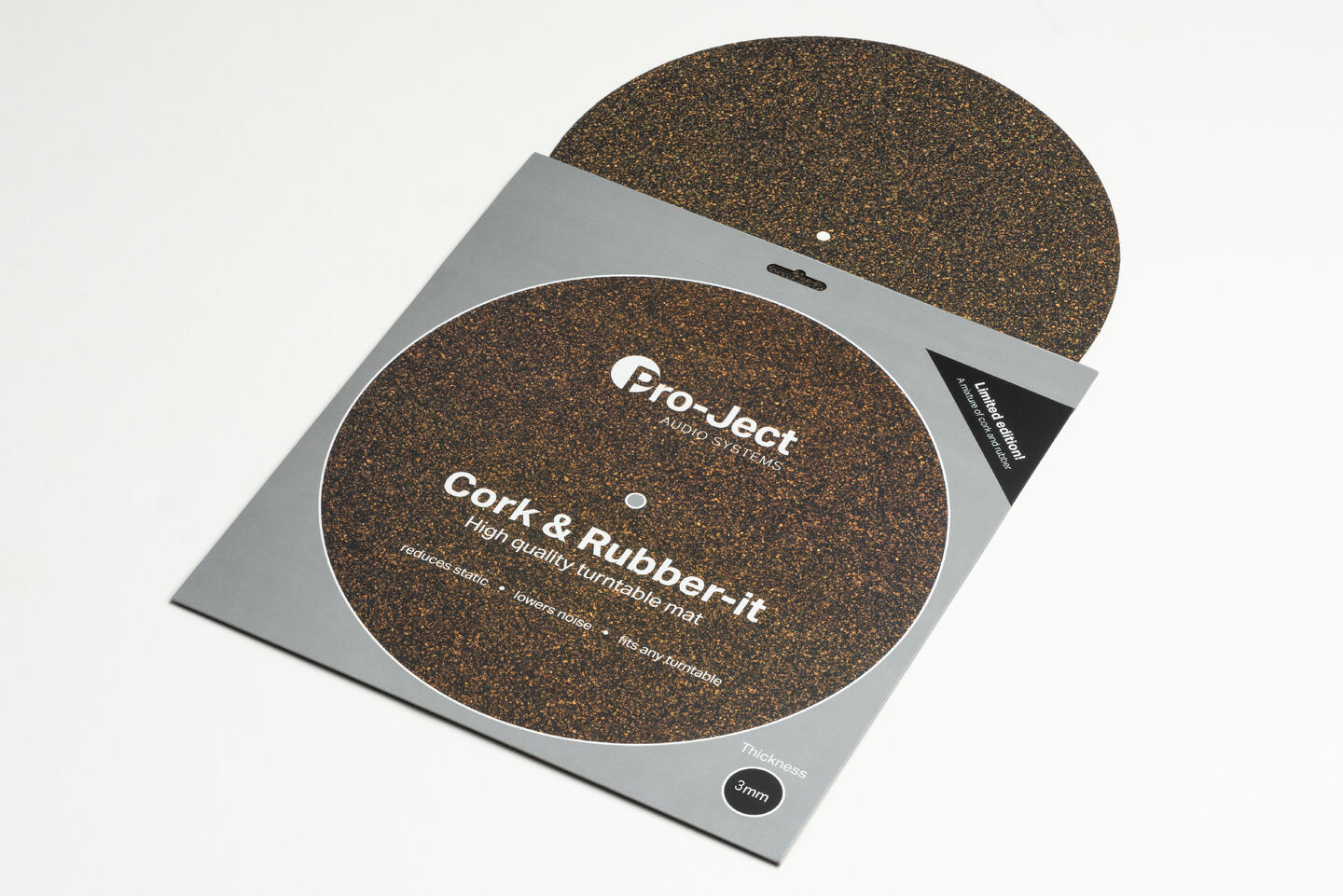 Pro-Ject Cork & Rubber It Platematte i kork og gummi 3mm