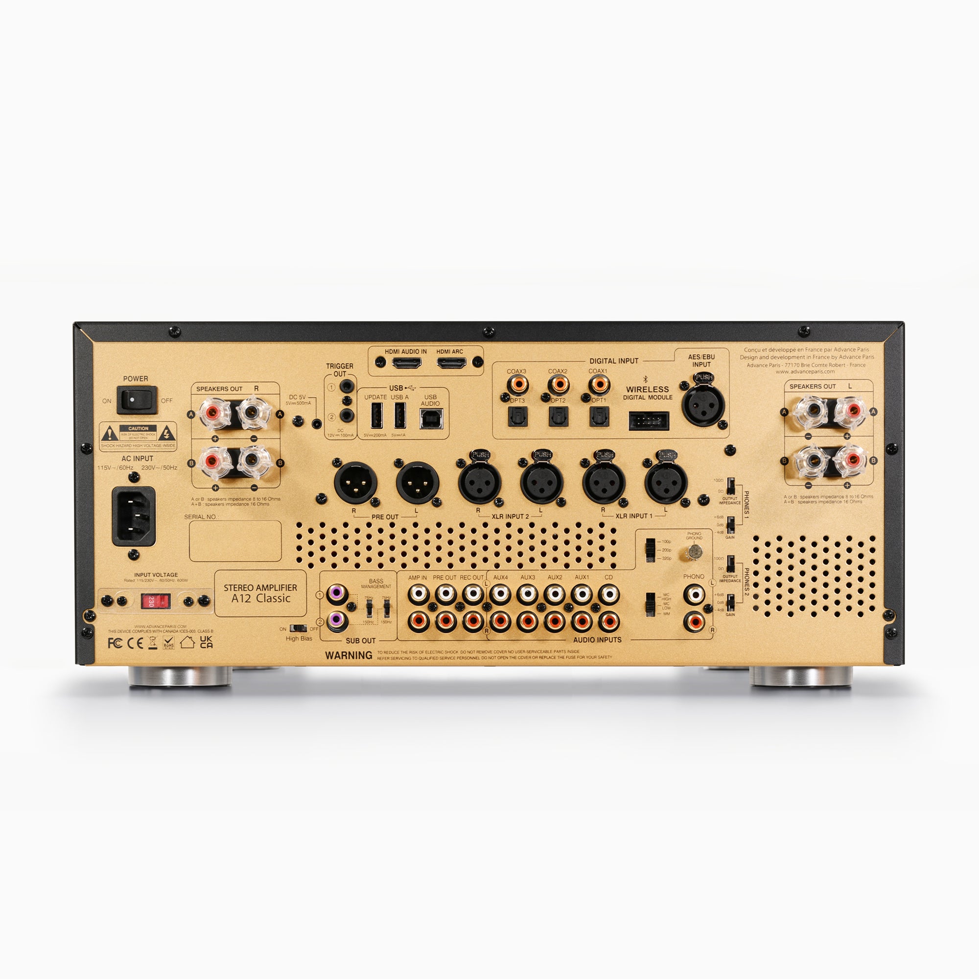 Advance Paris A12 Classic Integrert forsterker med rør, DAC og HDMI ARC 2x190w