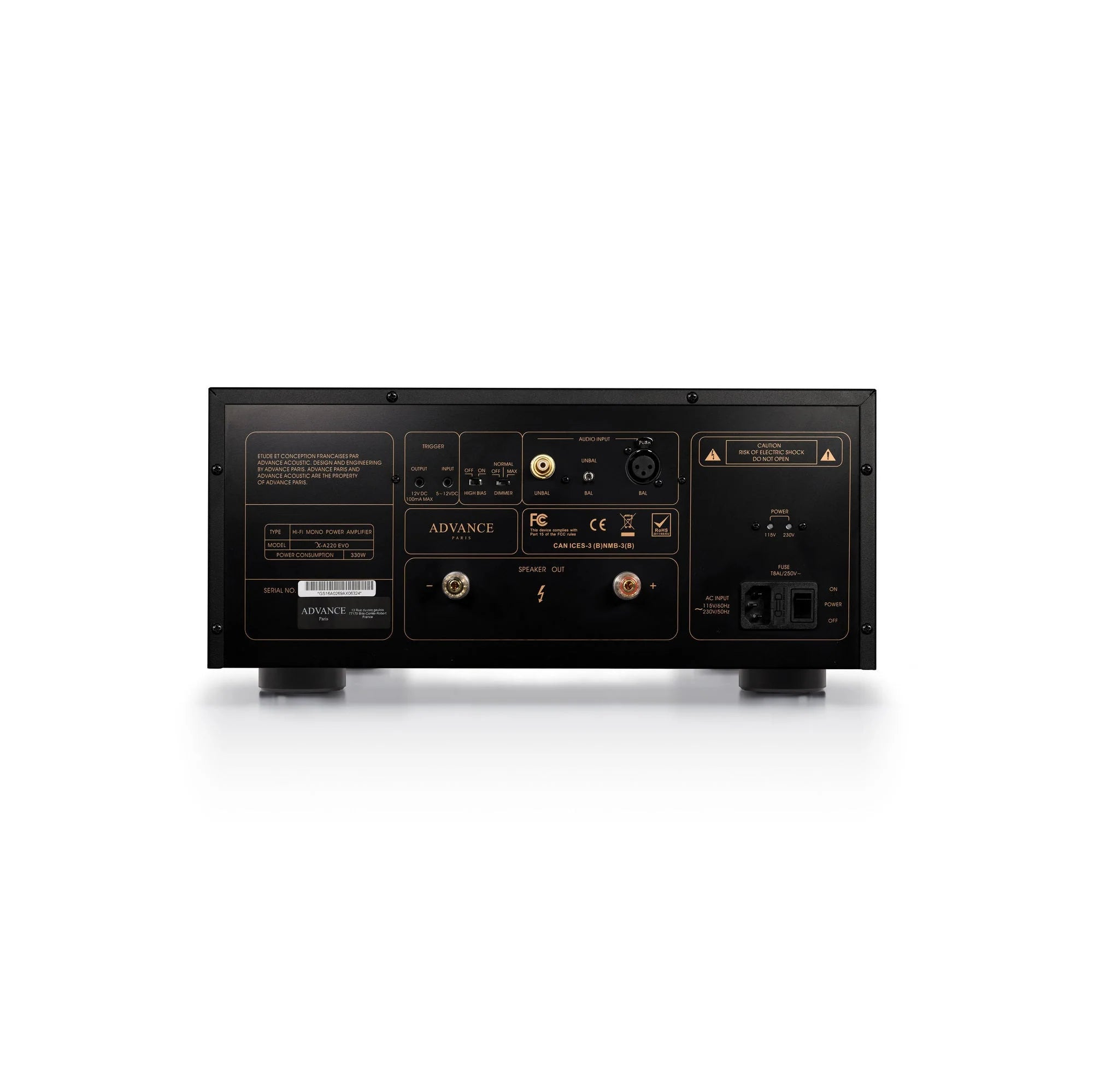 Advance Paris X-A220 EVO Mono effektforsterker 1x220w