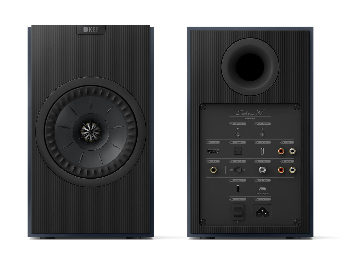 KEF Coda Wireless aktive høyttalere med blåtann, DAC, HDMI ARC, og platespillerinngang 2x100w